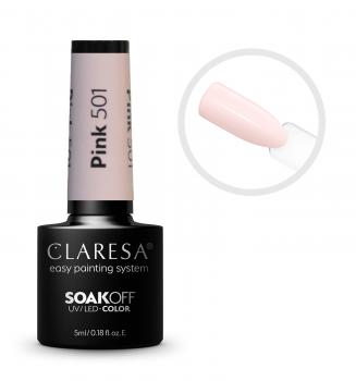 CLARESA SoakOFF UV/LED Gel - Pink 501, 5 ml